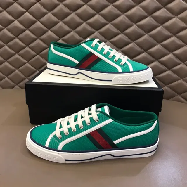 Gucci Tennis 1977 Sneakers Lifestyle Rayures Web Vert 7