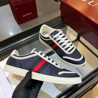 Gucci Tennis 1977 أزرق بحري أحمر ويب ستريب سنيكرز لايف ستايل
