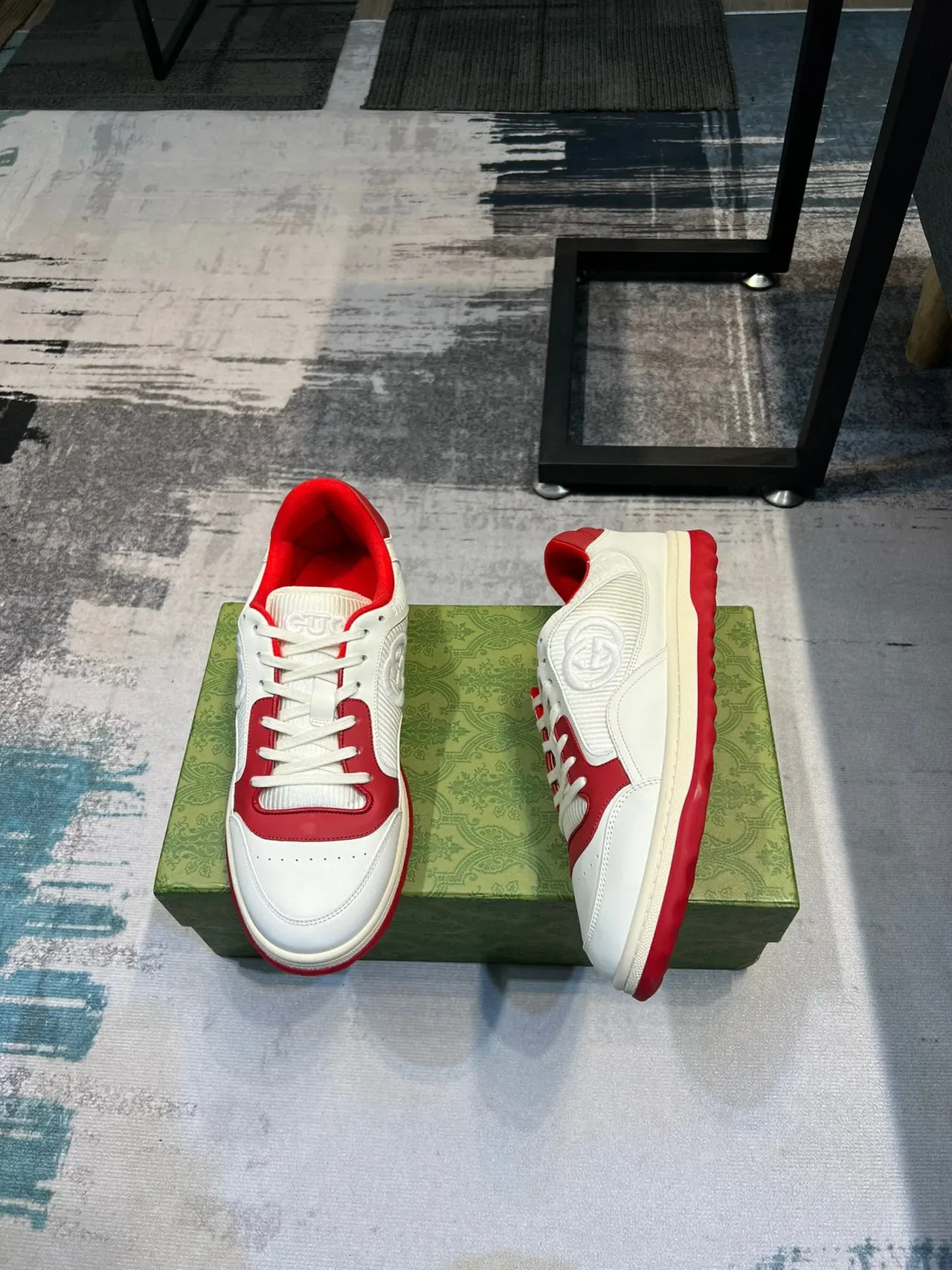 Gucci Tennis 1977 Red and White Lifestyle Sneakers 4
