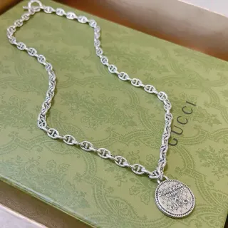 Gucci x Doraemon Silver Mariner-Link Medallion Necklace