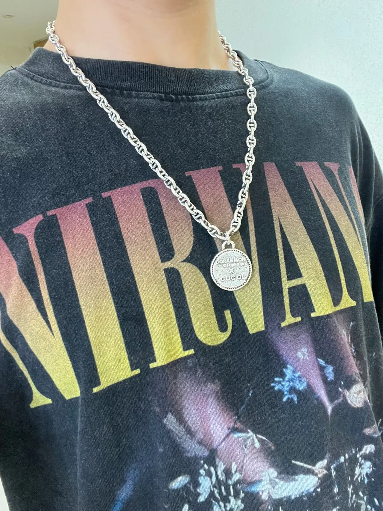 Gucci x Doraemon Silver Mariner-Link Medallion Necklace 5