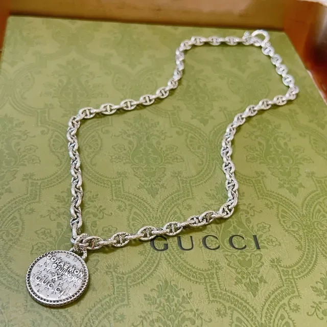 Gucci x Doraemon Silver Mariner-Link Medallion Necklace 6