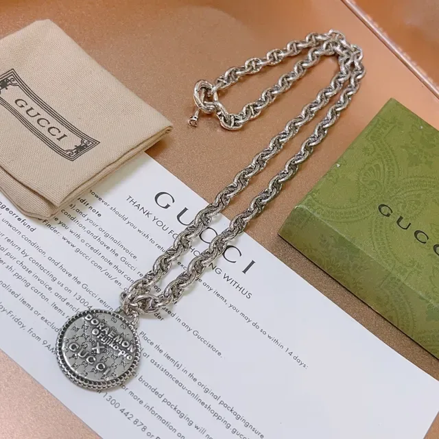 Gucci x Doraemon Silver Mariner-Link Medallion Necklace 9