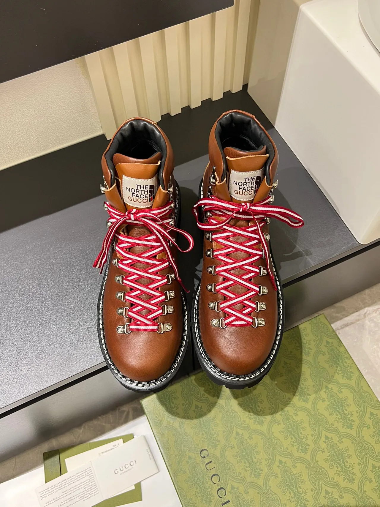 Gucci x The North Face Brown Leather Hiking Boots 2