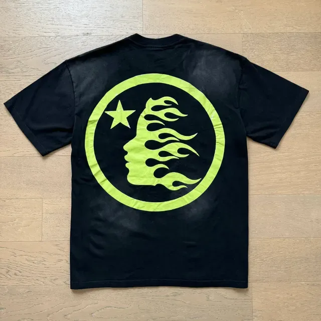 Hellstar Black Green Oversized Fit Fluorescent Graphic Print T-Shirt 9