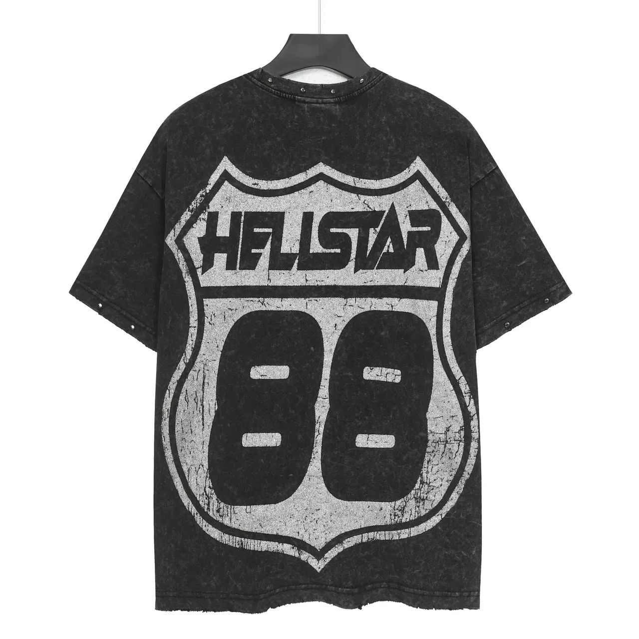 Hellstar Distressed Black Oversized Graphic Print T-Shirt 3