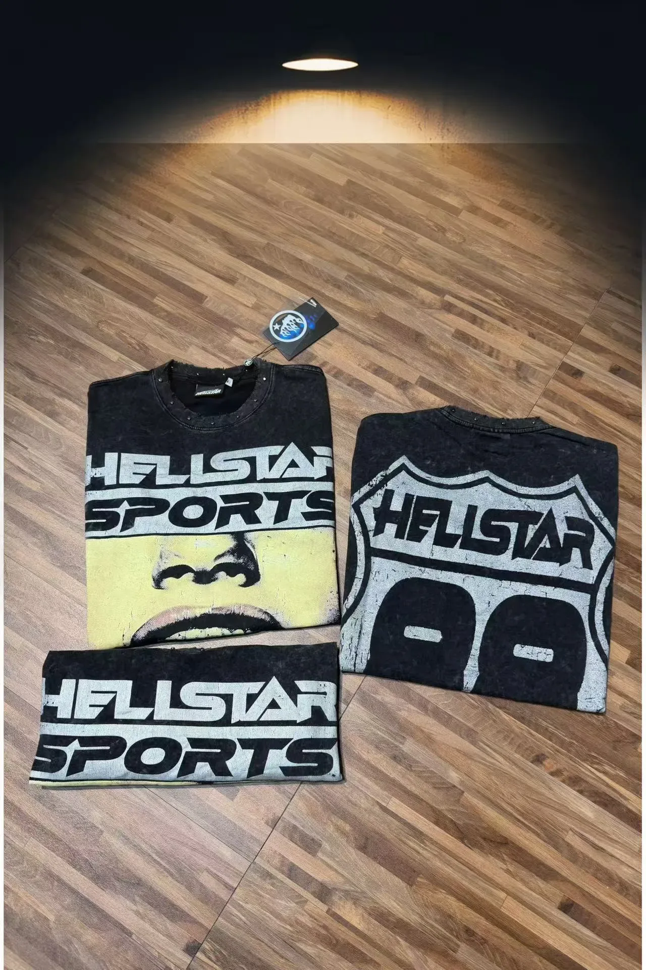 Hellstar Distressed Black Oversized Graphic Print T-Shirt 5