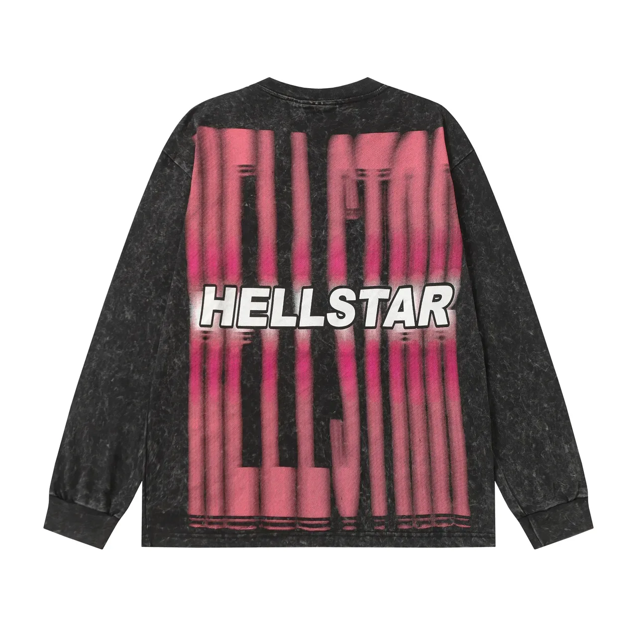 Hellstar Graphic-Print Acid-Wash Long-Sleeve T-Shirt 7