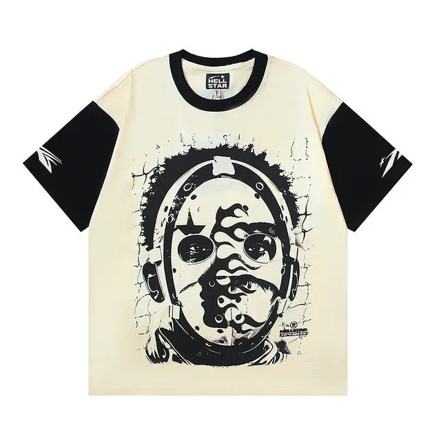 Hellstar Graphic Print Contrast-Sleeve Oversized T-Shirt 5