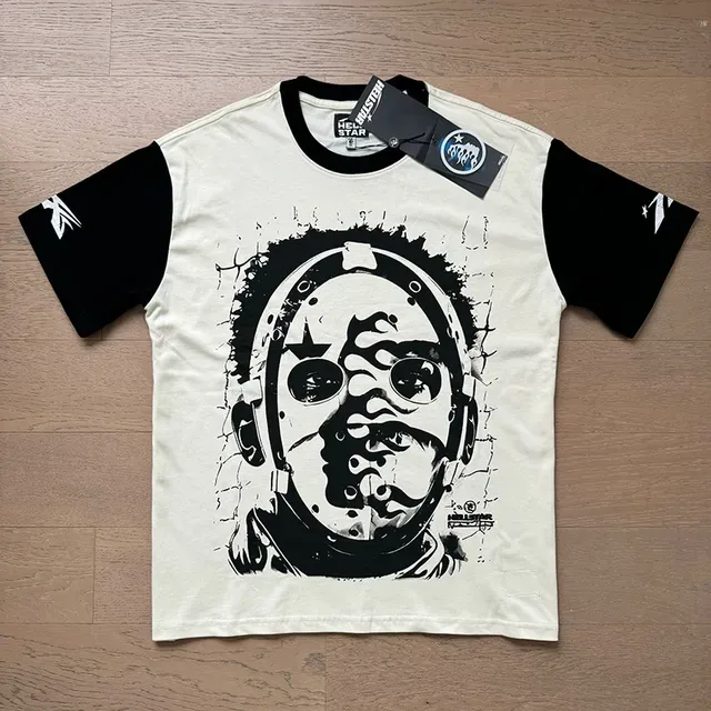 Hellstar Graphic Print Contrast-Sleeve Oversized T-Shirt 9