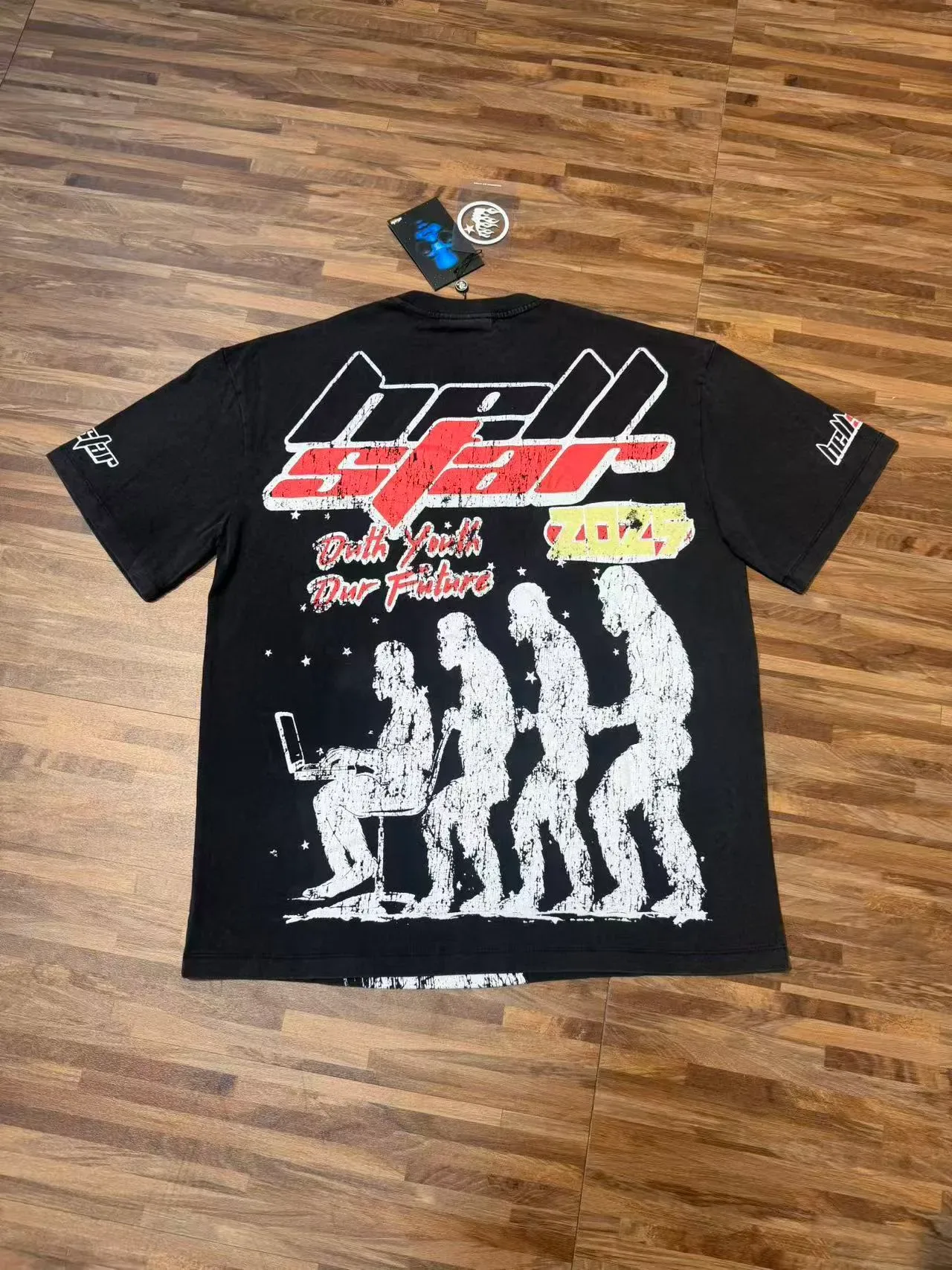 Hellstar Graphic Print Distressed Typography Oversized T-Shirt 4