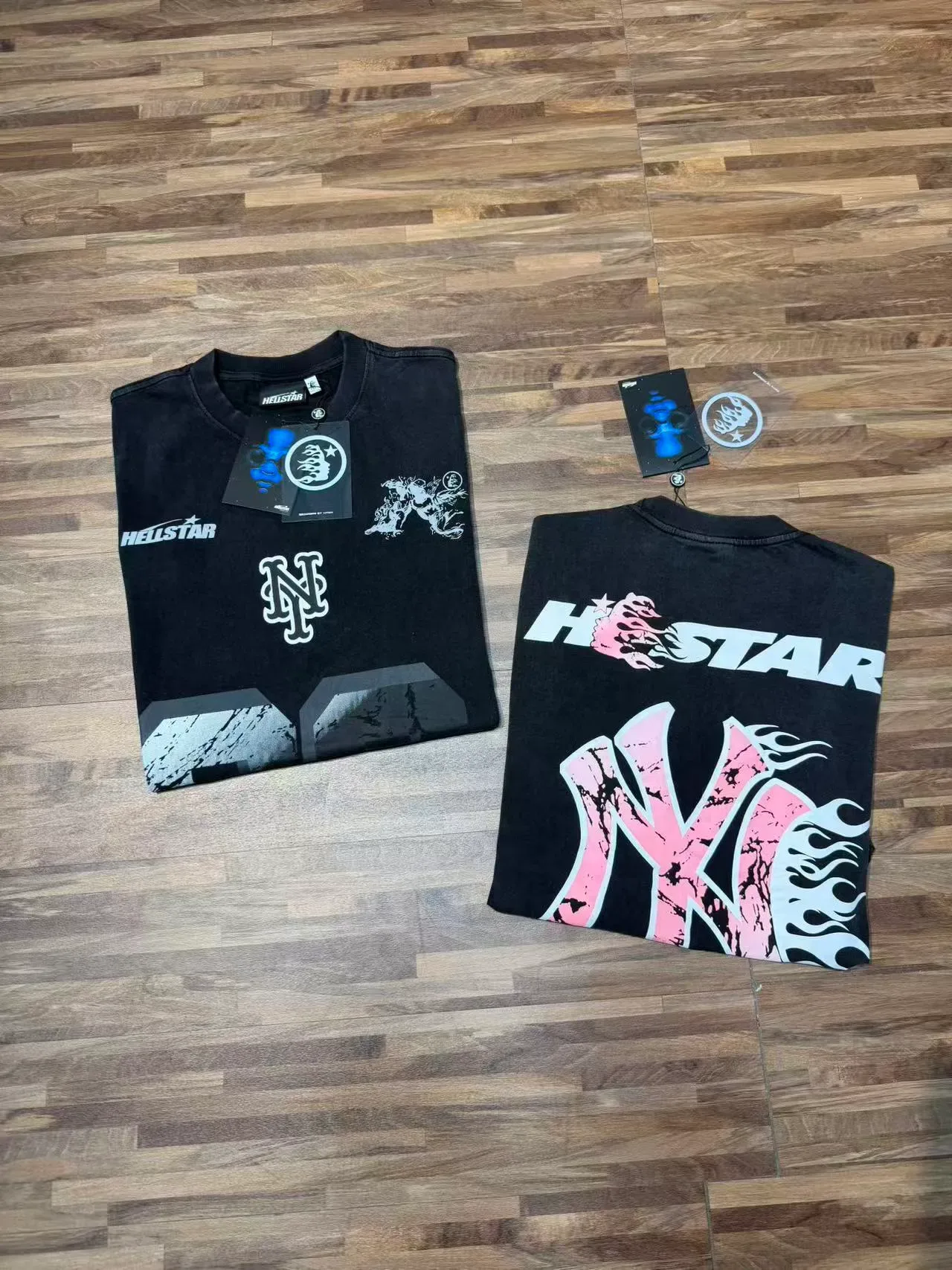 Hellstar Graphic Print Marble Numeral T-Shirt 6