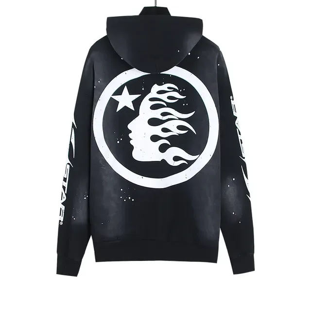 Hellstar STAR Graphic Distressed Black Tracksuit 2
