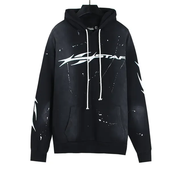 Hellstar STAR Graphic Distressed Black Tracksuit 3