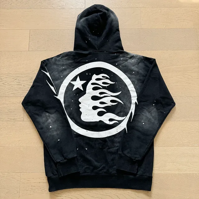 Hellstar STAR Graphic Distressed Black Tracksuit 8