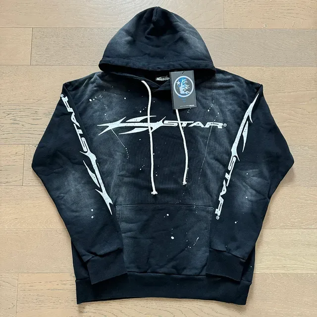 Hellstar STAR Graphic Distressed Black Tracksuit 9