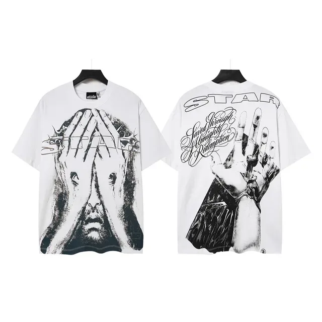 Hellstar STAR Graphic Print White T-Shirt 2