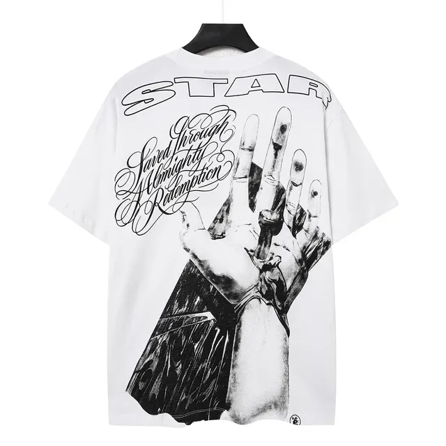 Hellstar STAR Graphic Print White T-Shirt 4