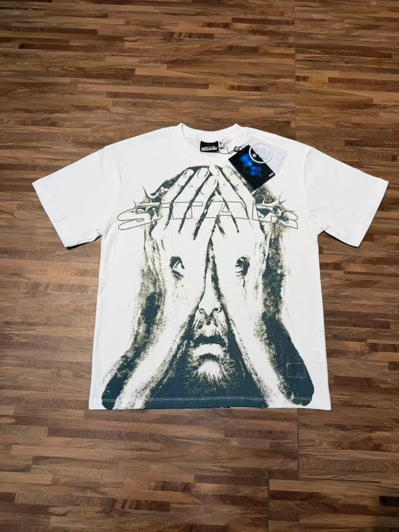 Hellstar STAR Graphic Print White T-Shirt 5