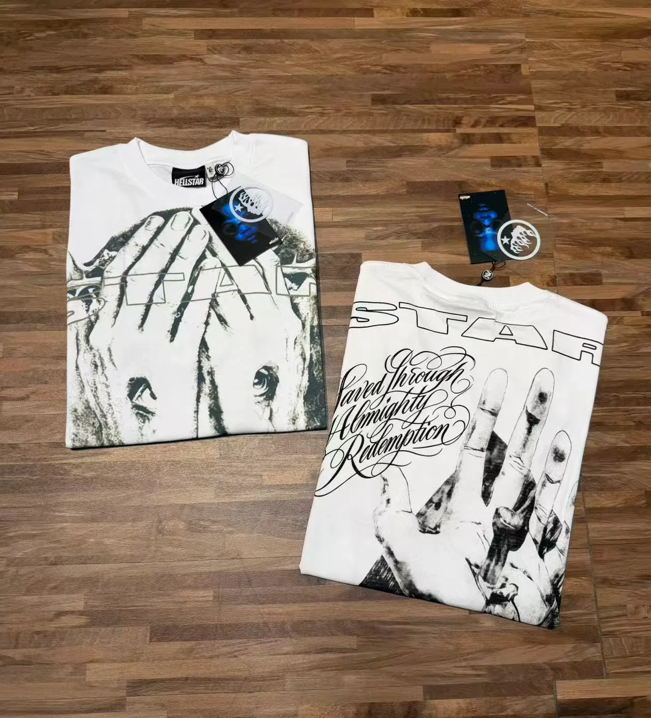 Hellstar STAR Graphic Print White T-Shirt 7