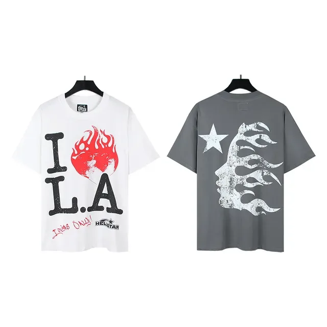 Hellstar White Black Graphic-Print Oversized-Fit T-Shirt 2