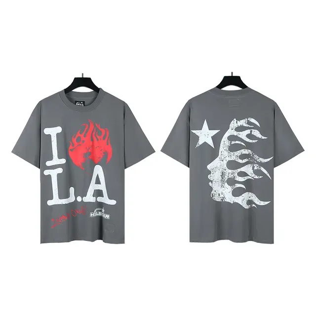 Hellstar White Black Graphic-Print Oversized-Fit T-Shirt 3
