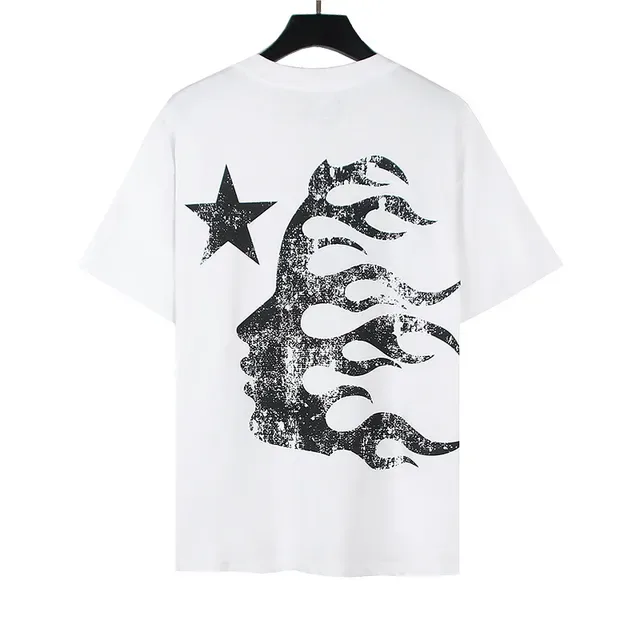 Hellstar White Black Graphic-Print Oversized-Fit T-Shirt 7
