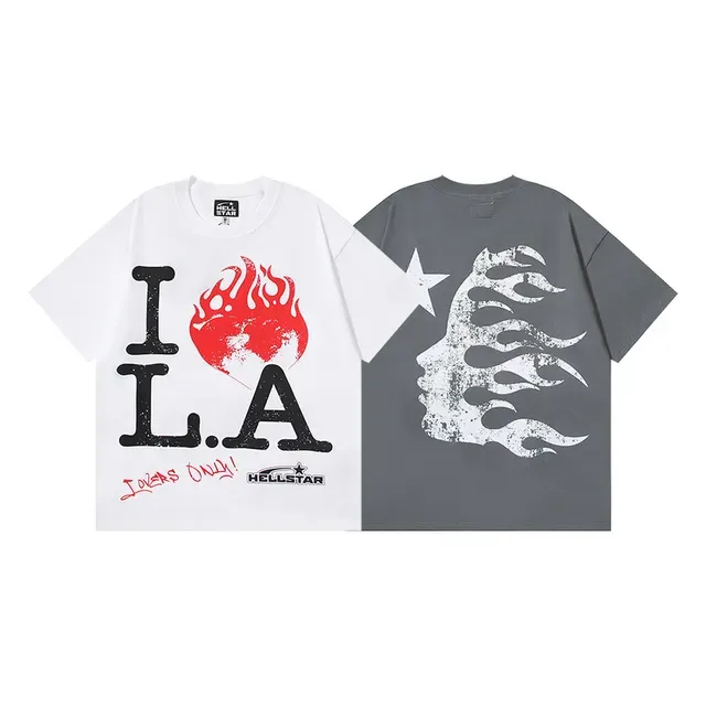 Hellstar White Black Graphic-Print Oversized-Fit T-Shirt 8