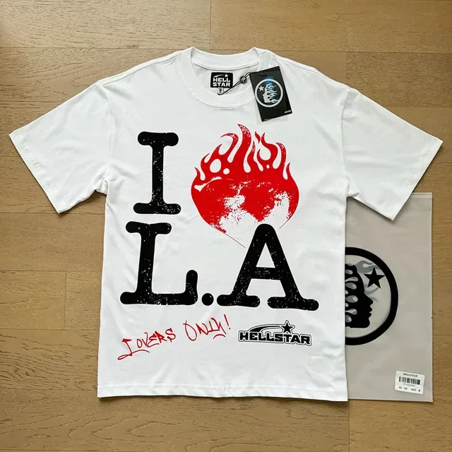 Hellstar White Black Graphic-Print Oversized-Fit T-Shirt 15