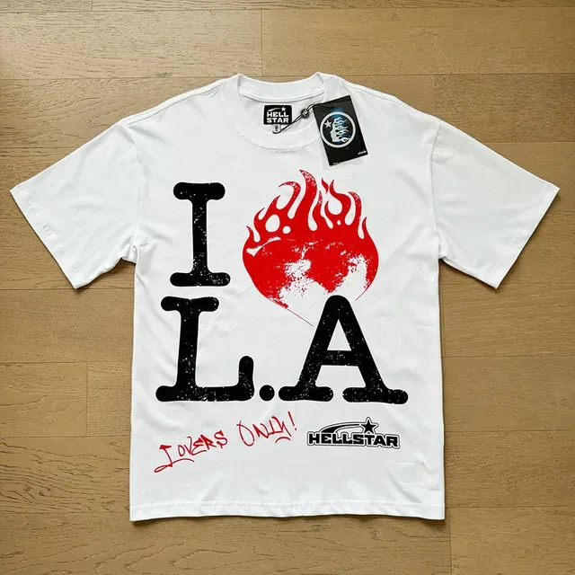 Hellstar White Black Graphic-Print Oversized-Fit T-Shirt 16