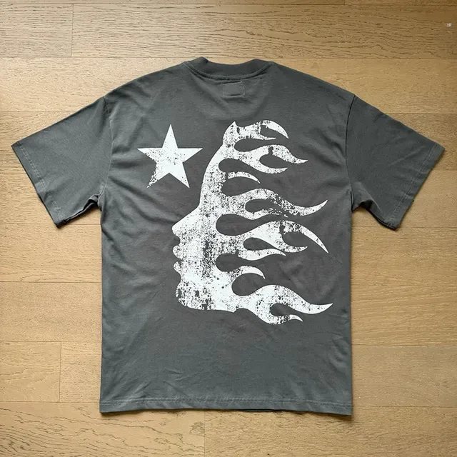 Hellstar White Black Graphic-Print Oversized-Fit T-Shirt 17