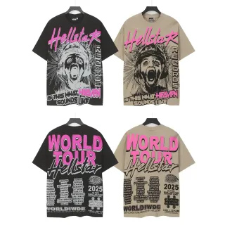 تي شيرت أوفرسايز جرافيك Hellstar World Tour 2025