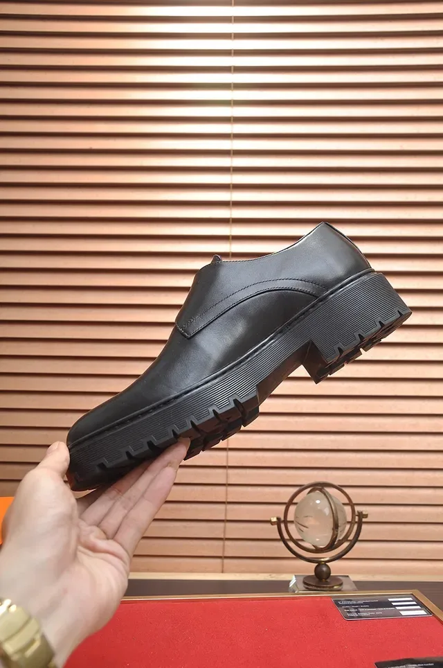 Hermès Black Single Strap Buckle Closure Monk Shoes 5