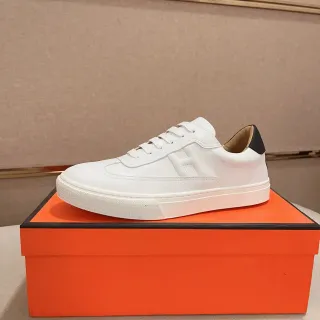 Hermès H Cut White Leather Lifestyle Sneaker