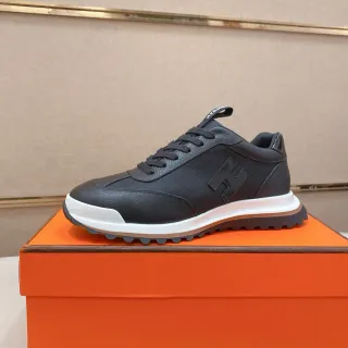Hermès H-Logo Black and White Lifestyle Sneaker