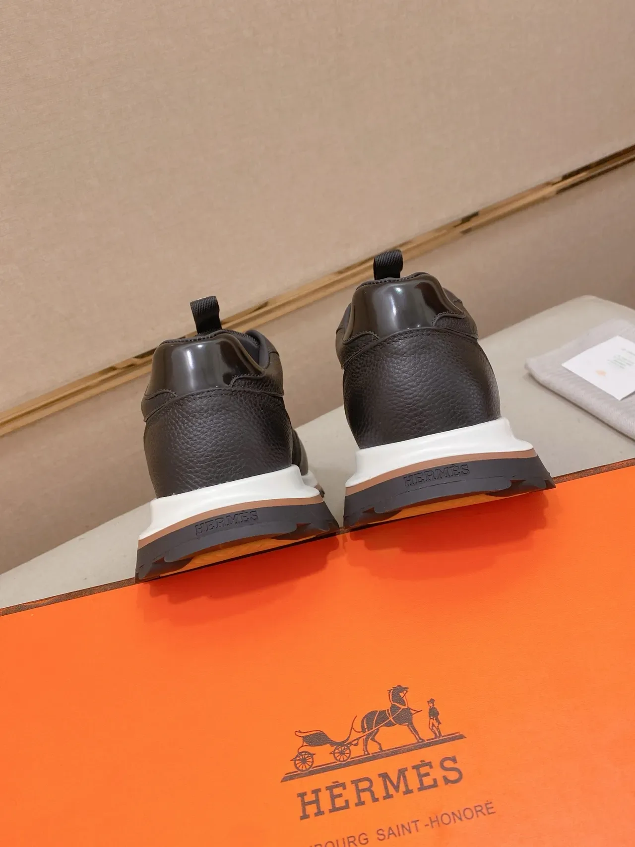 Hermès H-Logo Black and White Lifestyle Sneaker 3
