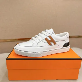 Hermès H Sneaker zapatillas lifestyle blancas, beige y negras