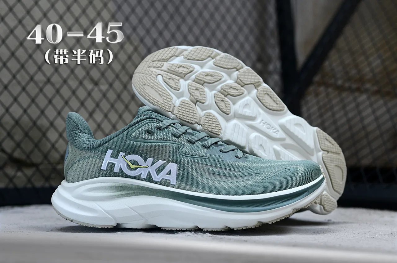 Hoka Vert Blanc Engineered Knit Upper Sculpted Midsole Chaussures de running 6