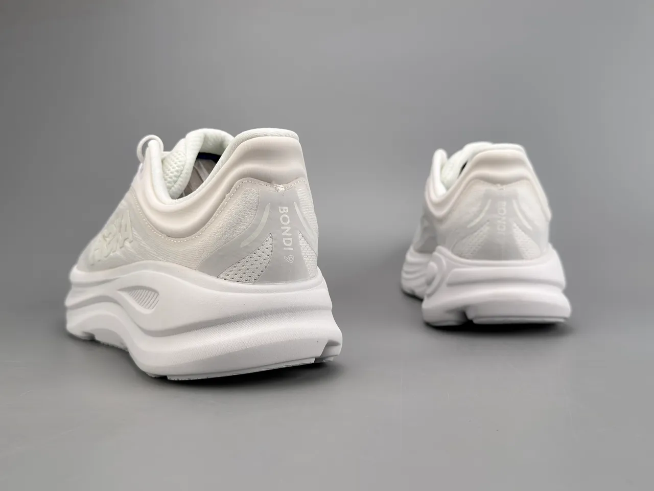 Hoka White Black Monochromatic Engineered Mesh Upper Running Shoes 6