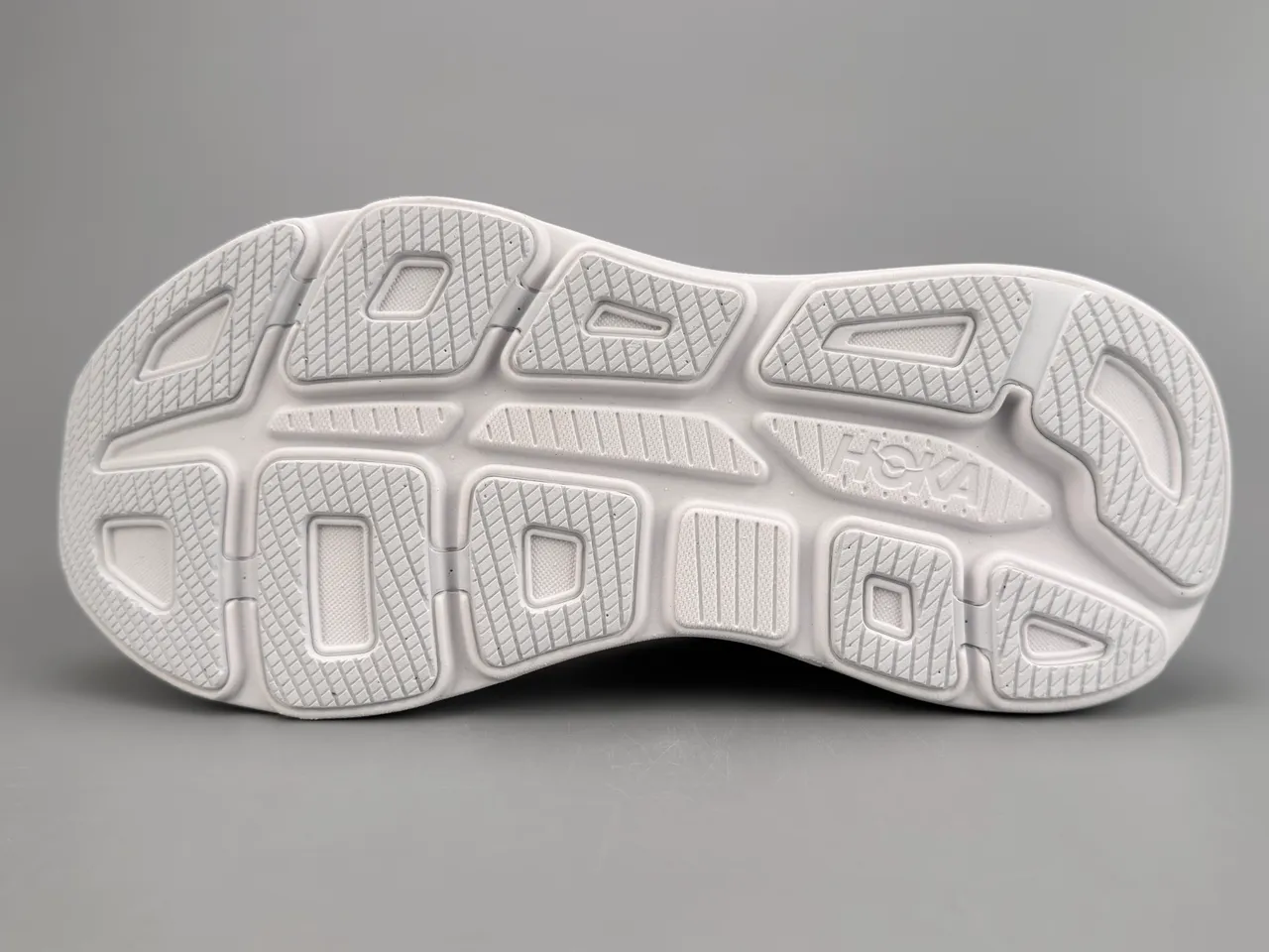 Hoka White Black Monochromatic Engineered Mesh Upper Running Shoes 8