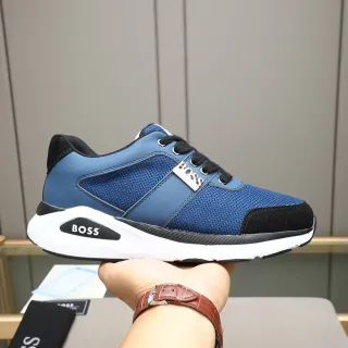 Hugo Boss Blue and Black Mesh Lifestyle Sneakers