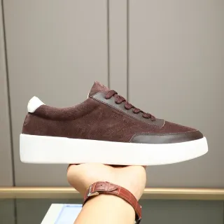 Hugo Boss Brown Suede and Leather Platform Lifestyle Sneakers