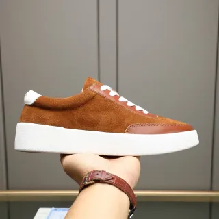 Hugo Boss Brown Suede and Leather Platform Lifestyle Sneakers