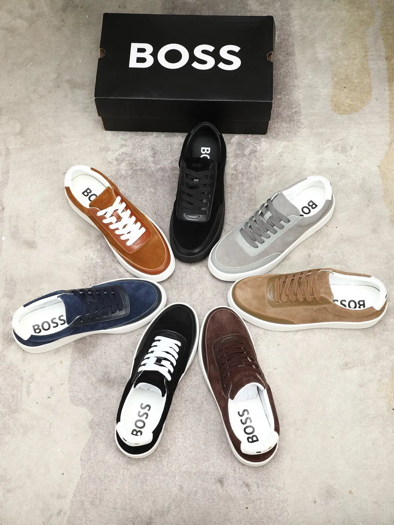Hugo Boss Brown Suede and Leather Platform Lifestyle Sneakers 2