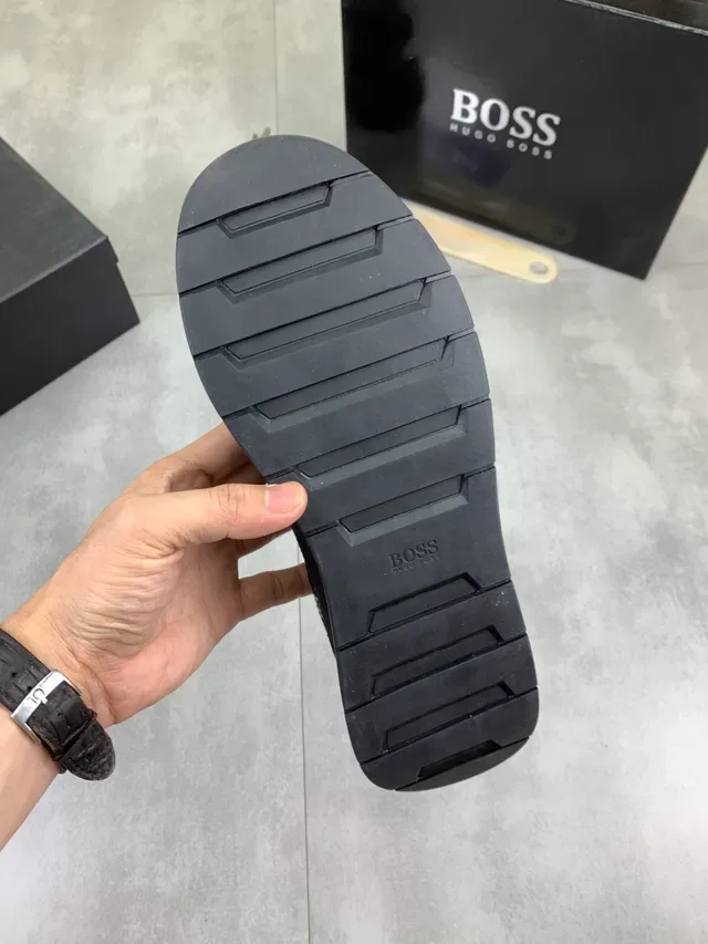 Hugo Boss Logo Embossé Sans Lacets Tout Noir Lifestyle Sneakers 2