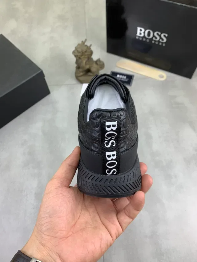 Hugo Boss Logo Embossé Sans Lacets Tout Noir Lifestyle Sneakers 3