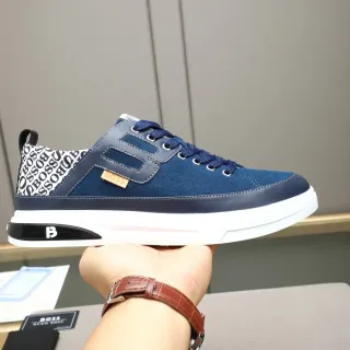 Hugo Boss حذاء رياضي بحري من السويد والجلد Lifestyle