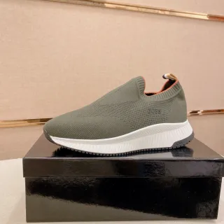 Hugo Boss Speed Trainer Olive Green Slip-On Lifestyle Sneakers
