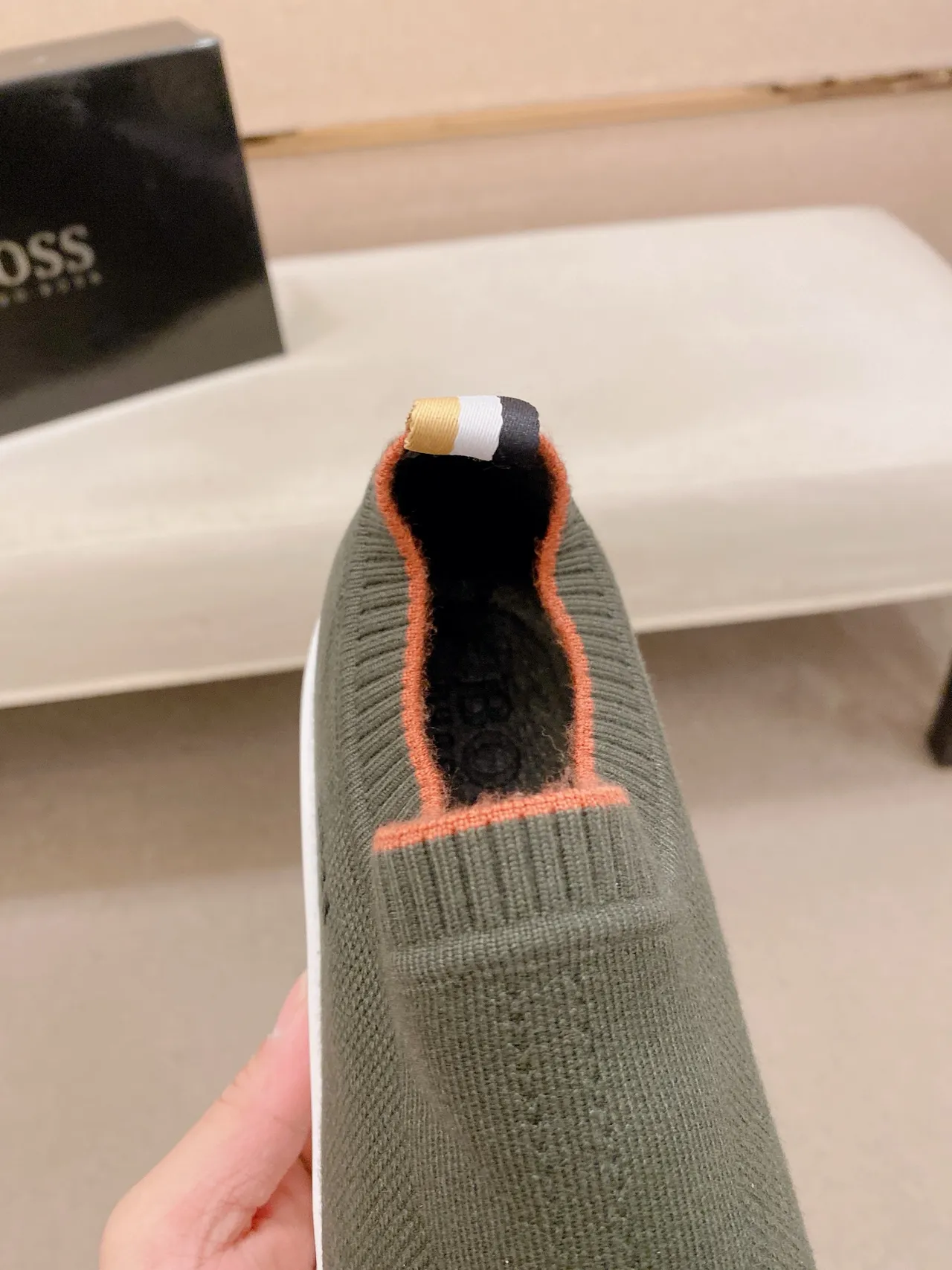 Hugo Boss Speed Trainer Vert Olive Chaussures Lifestyle Slip-On 4