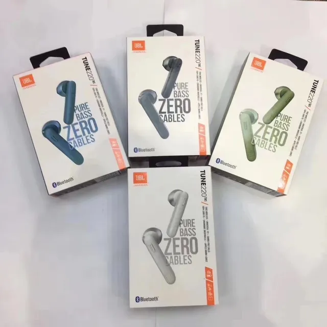 JBL TUNE 220 TWS Vert Noir Style tige Pièces d'oreille Finition mate Étuis en silicone TWS Casque sans fil 6